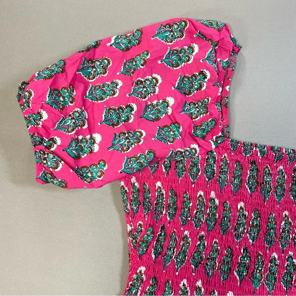 Boden Smocked Bodice Maxi Dress, Artisan Bloom Floral Pattern - Womens 20-22R - Picture 10 of 16